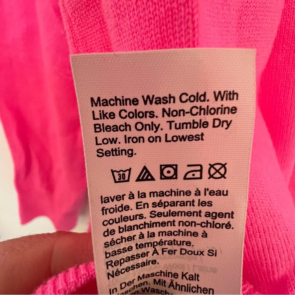 J. Crew Tippi Sweater 100% Merino Wool Hot neon Pink Long Sleeve XL extra large - Picture 8 of 12